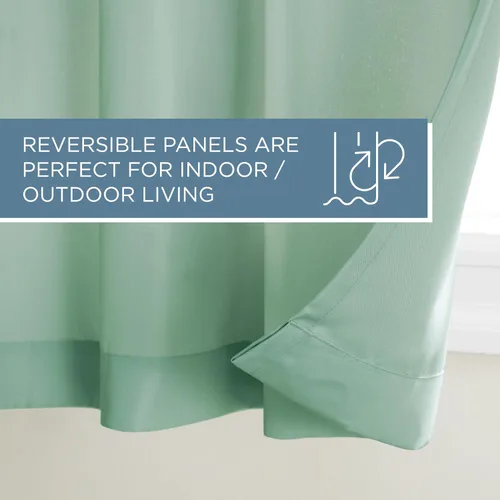 Vista 53 de TOWN & COUNTRY BASICS Cabana Cortinas Sólidas de Peso Pesado para Interiores y Exteriores, Opacidad de Filtrado de Luz con Parte Superior de Ojales
