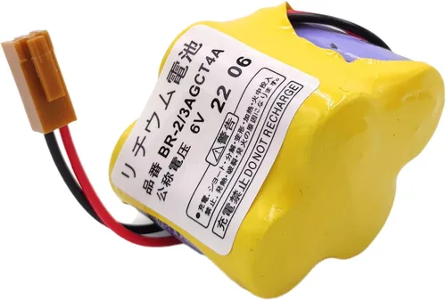 Vista 3 de 4400mAh BR-2/3AGCT4A 6V PLC Batería para FANUC A98L-0031-0025 A06B-6114-K504 máquina, no recargable (conector marrón)