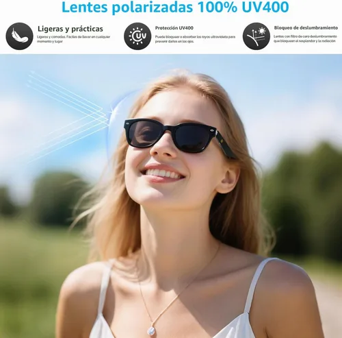 Vista 3 de Lentes inteligentes AI Translator con tecnología GPT, compatible con más de 160 idiomas, traducción en tiempo real, reducción de ruido AI, llamadas