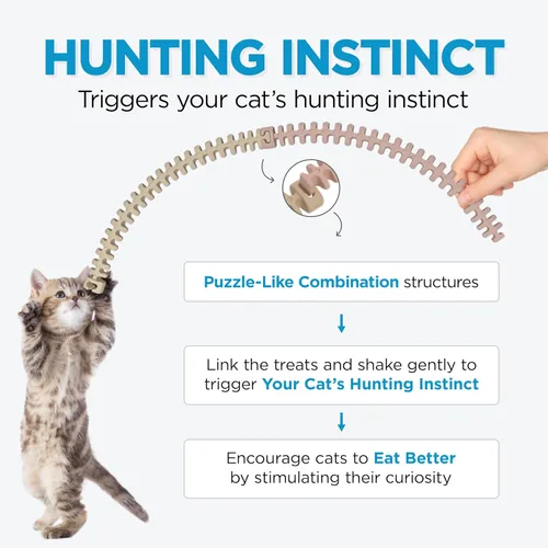 Vista 6 de CATZZLE Golosinas para gatos, masticables dentales para gatos de interior, limpieza de dientes de gato, aperitivos para el cuidado dental – control