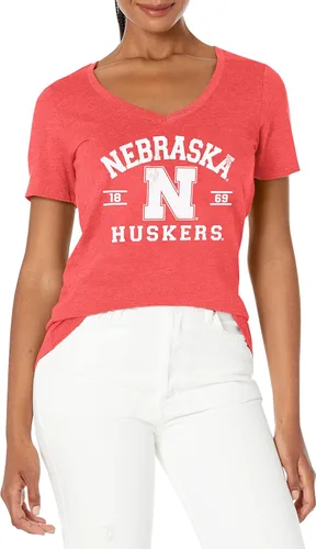 Vista 14 de Blue 84 NCAA Camiseta de mujer de tres combinaciones con mascota