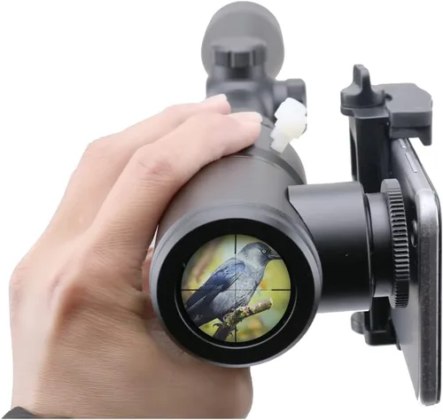 Vista 3 de adaptador de cámara para mira de rifle - Adaptador de cámara para smartphone para caza y observación de aves - Dos puntos de vista - Ángulos duales