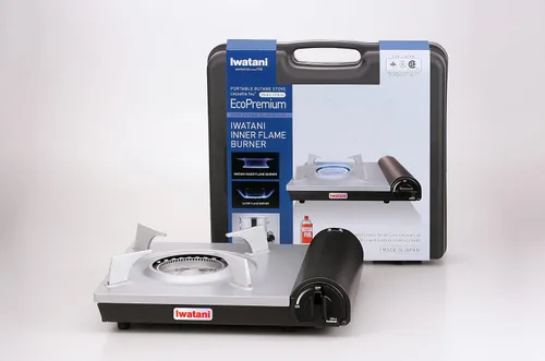 Vista 3 de Iwatani America EPR Cassette Feu-EcoPremium - Estufa de butano portátil, color negro