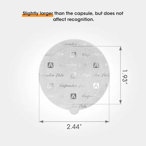 Vista 2 de Aieve 120 tapas de sellado de papel de aluminio para cápsulas Nespresso reutilizables Vertuo compatibles con cápsulas recargables Nespresso