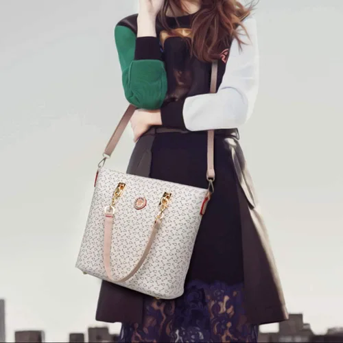 Vista 7 de Juego de 6 bolsos para mujer, de piel sintética, multiusos, clásico, bolsa de hombro