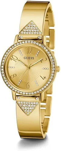 Vista 2 de GUESS Reloj para mujer de 1260in correa de tono dorado esfera champán caja dorada Tono dorado Correa