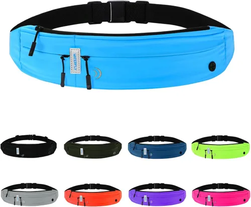 Vista 9 de WATERFLY Cinturón Riñonera para Correr: Paquete de Cintura para Corredor Maratón Jogging Deporte Ejercicio Fitness Soporte de Teléfono Cinturón