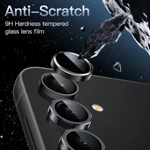 Vista 4 de JETech Protector de lente de cámara para Samsung Galaxy S23 FE 6.4 pulgadas, cubierta de anillo individual de metal de vidrio templado 9H