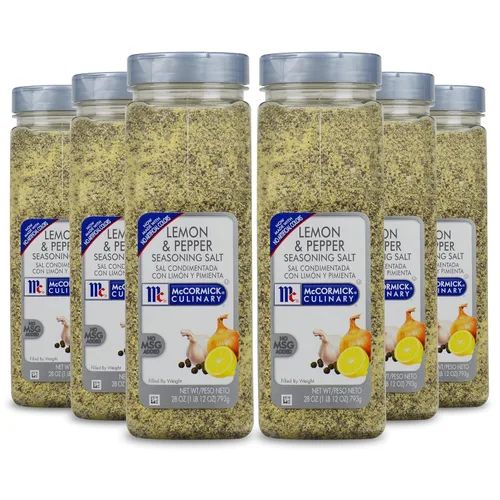 Vista 16 de McCormick Culinary Sal de condimento de limón y pimienta, 28 onzas, un recipiente de 28 onzas de condimento de limón y pimienta, perfecto
