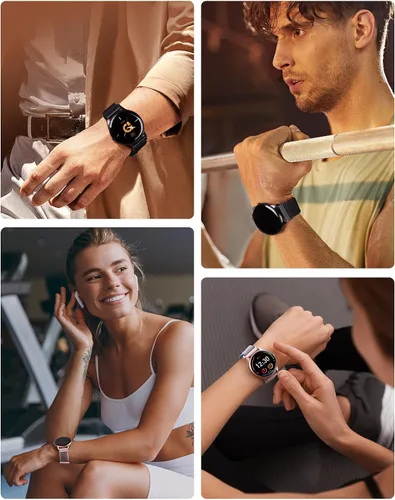 Vista 8 de Parsonver Reloj inteligente PS01G con paquete de llamadas Bluetooth con correa de reloj PSWB1G de 0.866 in