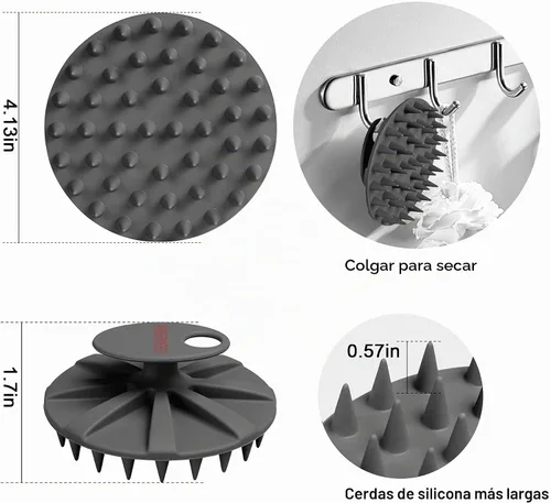Vista 6 de INNERNEED Cepillo de ducha de silicona suave de grado alimenticio