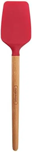Vista 9 de Farberware 5216385 - Espátula profesional de silicona resistente al calor con mango de madera, segura para utensilios de cocina antiadherentes