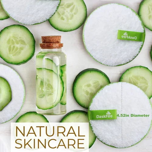 Vista 3 de Almohadillas desmaquillantes reutilizables, toallitas para eliminar maquillaje facial, paños de limpieza faciales lavables, hipoalergénicos