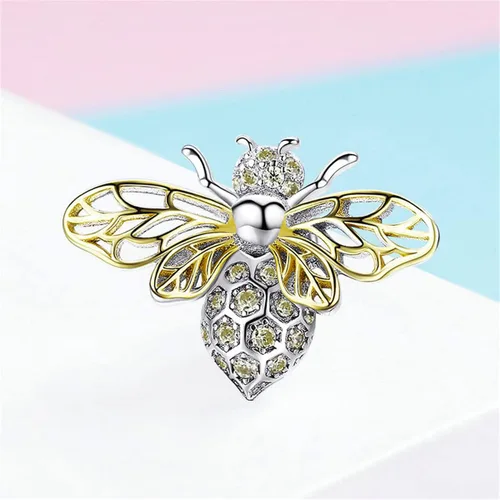 Vista 3 de BISAER Abalorio de plata de ley 925 con cuentas de cristal azul Hamsa para pulsera Pandora