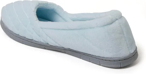 Vista 3 de Dearfoams Women's Katie Velour Secure-fit Closed Back Memory Foam Comfort Slip on Loafer with Rubber Sole Slipper