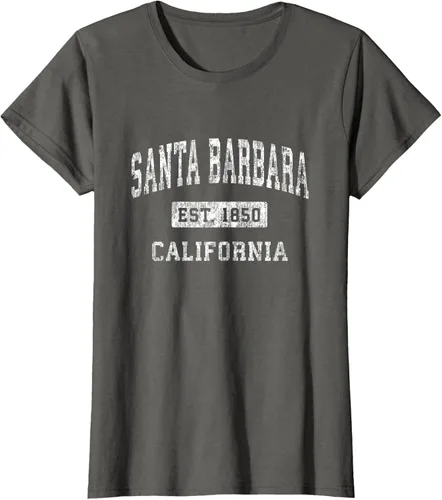 Vista 9 de Camiseta deportiva clásica de Santa Bárbara California CA, Negro, S