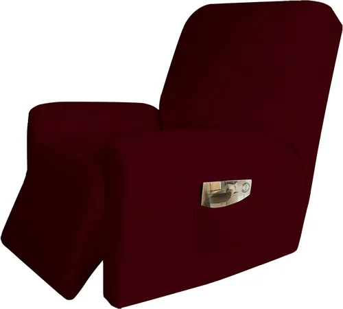 Vista 15 de Easy-Going - Funda elástica de microfibra para sofá reclinable seccional, suave vellón ajustable a tu sofá de 2 cuerpos, lavable, protector