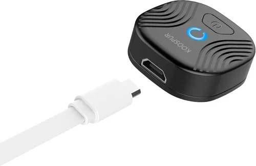 Vista 3 de Raqueta de tenis Sensor Tracker Detector de movimiento Analizador con Bluetooth 4.0 Compatible con Android e iOS Smart Phone (negro)
