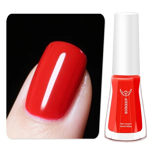 Vista 10 de Esmalte de uñas negro, esmalte de uñas de secado rápido, sin rayas, esmalte de uñas de larga duración para uñas de boda de otoño, manicura acogedora