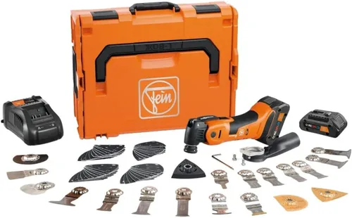 Vista 10 de Fein MultiMaster inalámbrico AMM 700 AS 4 Ah con bolsa de nailon para construcción y renovación de interiores - Starlock Max Mount, sistema QuickIn