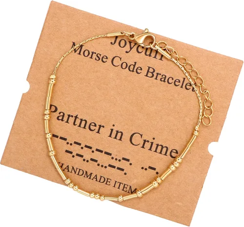 Vista 39 de JoycuFF Pulseras inspiradoras de código morse para mujeres, cuentas de plata, joyería con mantra de motivación, regalos para ella