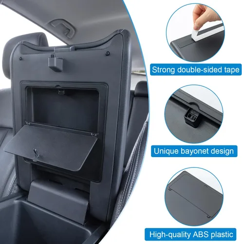 Vista 5 de PIMCAR Organizador oculto de consola central para Honda Pilot 2023-2025, 2024-2026 Honda Ridgeline/Passport Caja de almacenamiento oculta