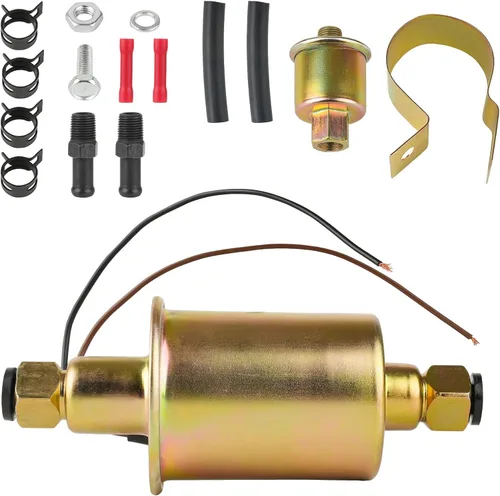 Vista 8 de Bomba de combustible eléctrica universal de 12 V, 5-9 PSI 30 GPH de gasolina y gasóleo, bomba de transferencia de combustible diesel para motor