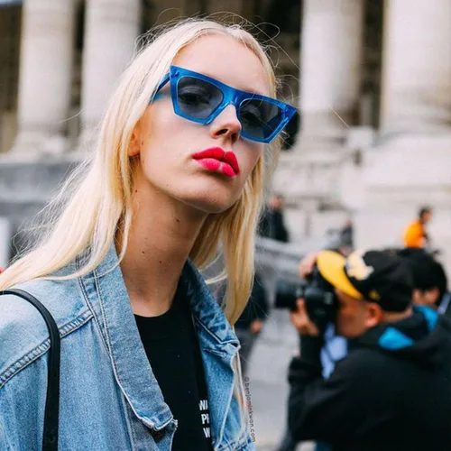 Vista 4 de Juego de 10 lentes de sol rosarosa intensorojo para mujer, lentes de sol retro de moda para fiesta