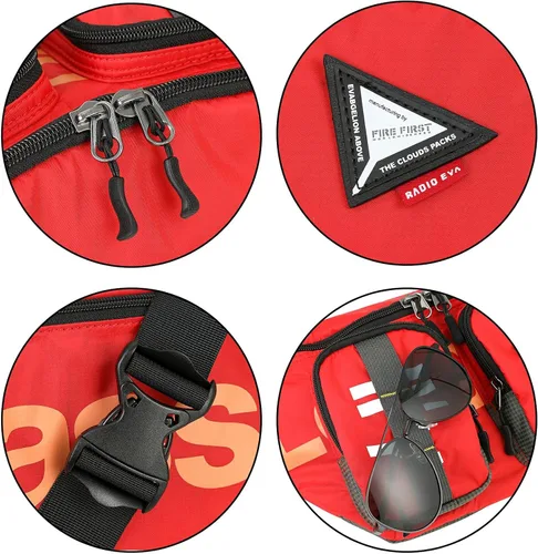 Vista 9 de Evangelion - Cangurera cruzada - Riñonera para cinturón, bolsas de hombro para el pecho