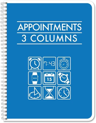 Vista 4 de BookFactory Libro de citas de 2 columnas/cuaderno de seguimiento de citas (formato de libro de dos columnas) – 100 páginas, 8.5 x 11 pulgadas
