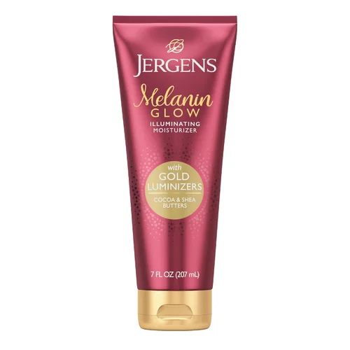 Vista 6 de Jergens Melanin Glow Mejorador de brillo facial, luminizador e hidratante con ácido hialurónico, probado por dermatólogos, no comedogénico, 2Oz