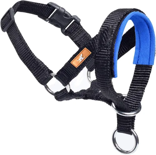Vista 12 de Collar de cabeza de perro con tela suave, arnés para la cabeza para evitar tirones del perro, correa para la cabeza para perros pequeños, medianos