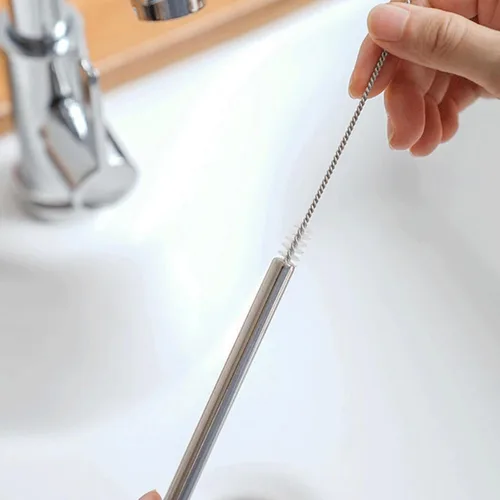 Vista 3 de Pajitas de repuesto de metal compatibles con vaso de acero inoxidable Owala Kids con aislamiento térmico de acero inoxidable de 12 oz/15 onzas