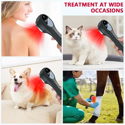 Vista 4 de Dispositivo de terapia de luz roja para cuerpo, luz infrarroja cercana para dolor muscular articular ReIief con pantalla LED