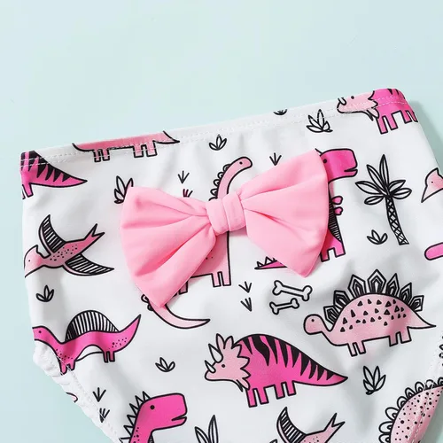 Vista 6 de LYSMuch 3Mo-2T - Traje de baño para niñas pequeñas, traje de baño de 3 piezas con borlas y borlas