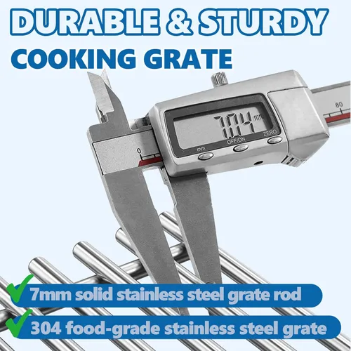 Vista 5 de SafBbcue 66801 Rejillas de cocina de acero inoxidable para Weber Genesis II E-210 LX S/E-240 Series Gas Grills 2017 y posteriores, para Weber