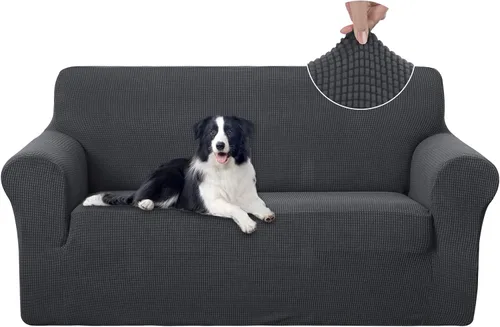 Vista 44 de U-NICE HOME Funda para sofá biplaza elástica, cubierta para sofá, funda para sillón, protector de muebles para sofá con 2 cojines, funda para sofá