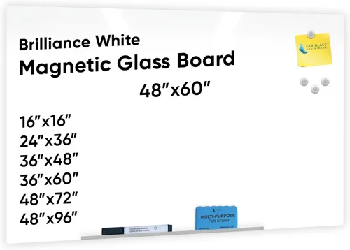 Vista 19 de Fab Glass and Mirror - Pizarrón magnético de vidrio con borrador, Negro