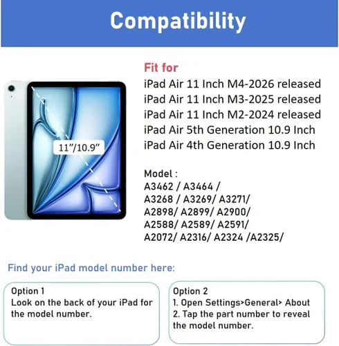 Vista 2 de ZtotopCase - Funda para iPad Air 4 de 10,9 pulgadas 2020, protector de pantalla integrado, funda protectora completa a prueba de golpes, compatible