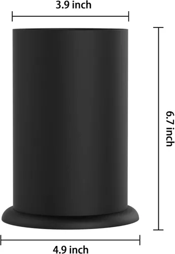 Vista 2 de MyLifeUNIT Dispensador de soporte para pajillas, organizador de utensilios de cocina de acero inoxidable 6.7 x 4.9 pulgadas, negro
