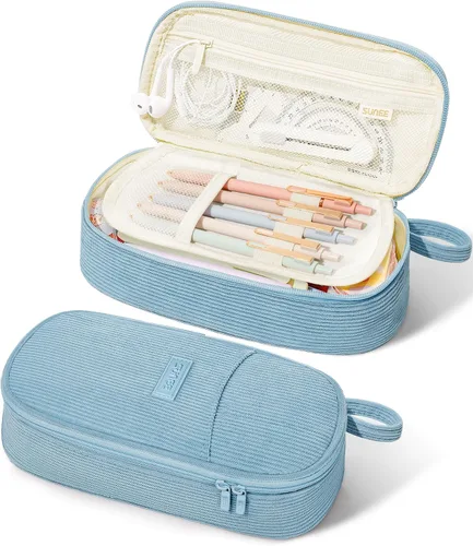 Vista 21 de Estuche Lindo para Lápices SUNEE, Funda Estética para Bolígrafos, Bolsa Grande para Lápices de Color con Cremallera, Almacenamiento y Organizador