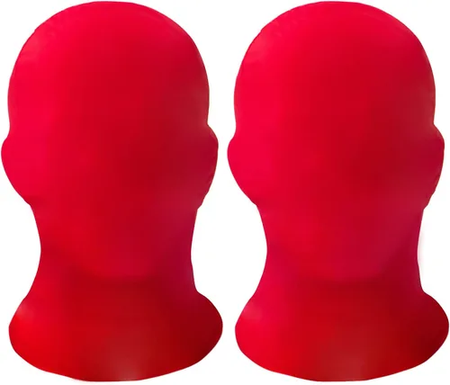 Vista 11 de 2 máscaras de cara completa, máscaras de segunda piel BW, capucha de licra para Halloween para tela unisex 2 negro