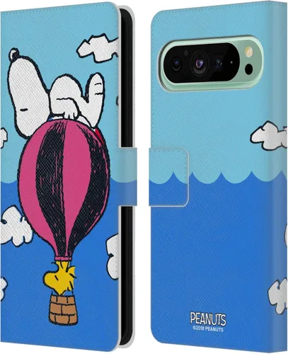 Vista 48 de Head Case Designs Officially Licensed Peanuts Charlie & Woodstock Nap Halfs and Laughs Leather Wallet Case Compatible with Google Pixel 8