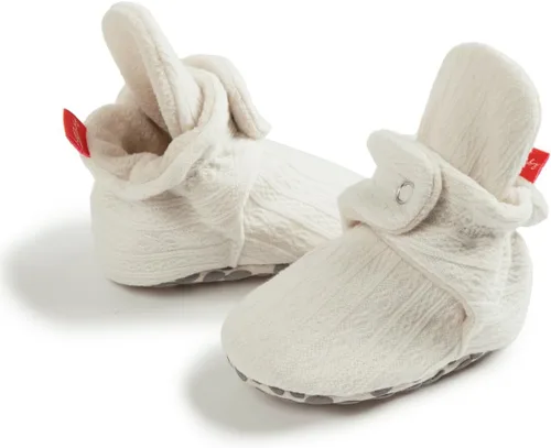 Vista 3 de Botines de forro polar para bebés, niños y niñas, pantuflas antideslizantes con agarre suave, zapatos de calcetín para recién nacidos, cuna