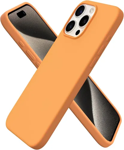 Vista 11 de ORNARTO Funda compatible con iPhone 15 Pro Max de 6.7 pulgadas, de silicona líquida delgada, de 3 capas, de gel suave, protectora, a prueba