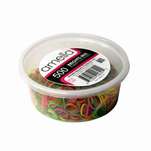 Vista 16 de 500 unidades de gomitas en contenedor de rejillas para colas de caballo y trenzas., Negro