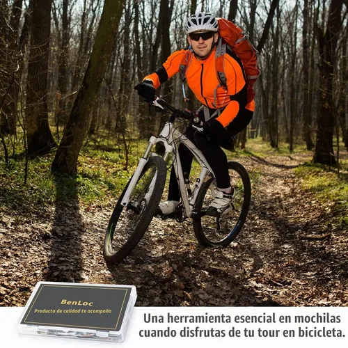 Vista 5 de Kit de reparación de neumáticos de bicicleta, kit de parches de perforación de tubo interior Bycicle con 32 parches de vulcanización, raspador