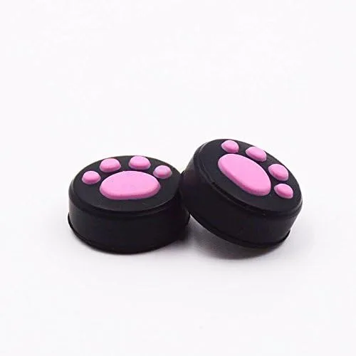 Vista 2 de 2 fundas de silicona analógicas antideslizantes para el pulgar, tapas de botón para Nintendo Switch NS y Switch Lite Joy-con Controller (rosa)