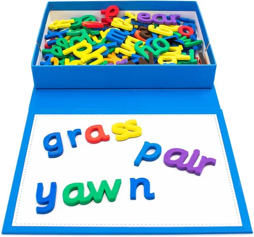 Vista 4 de Junior Learning Rainbow Phonics - Letras magnéticas, multicolor, modelo: JL194, blanco, 1.8 de alto x 10.2 de largo x 8 de ancho