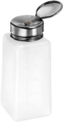 Vista 9 de HARFINGTON Dispensadores de alcohol solvente Push Down Botella dispensadora de líquido con tapa de acero inoxidable de sellado para limpiador